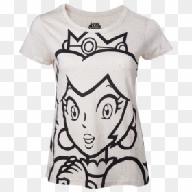 Outline Peach Female T Shirt"  Srcset="data - Princess Peach And Mario Bros Shirt, HD Png Download - shirt outline png